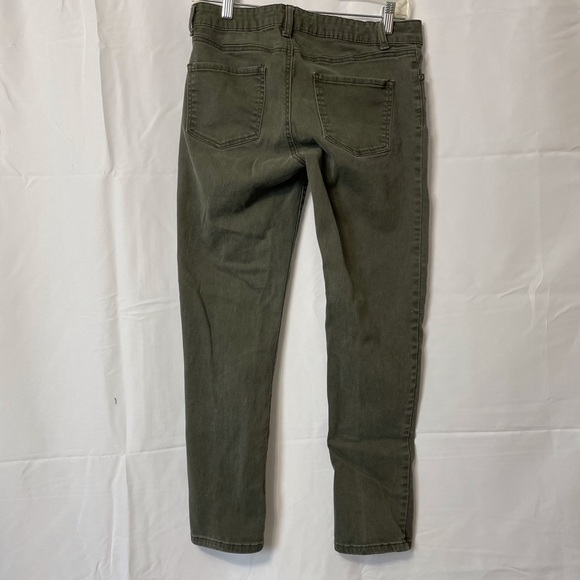 Olive Green Skinny Jeans - Picture 5 of 10